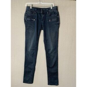 Rock Revival Jeans Womens 29 Blue Noa Skinny Dark Wash Preppy Cowgirl
